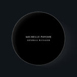 Stylish Black & Grey Simple Plain Professional 6 Cm Round Badge<br><div class="desc">A stationery can reflect the entire image of your business, or it can turn into a paper with some information on it. But it is a fact that your stationery generally creates your first impression and the first impression is important. With this creative one, all doors can be opened in...</div>