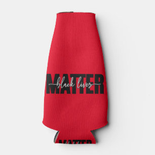 Stylish Black Lives Matter Typography Bottle Cooler