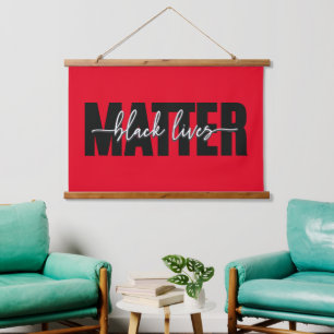 Stylish Black Lives Matter Typography   Hanging Tapestry