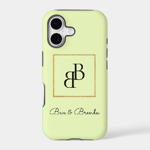 Stylish Black Monograms Text Design