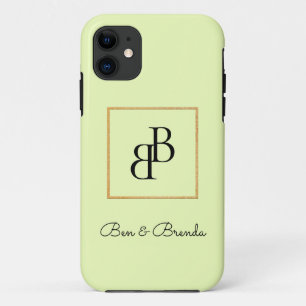 Stylish Black Monograms Text Design Case-Mate iPhone Case