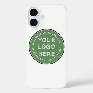Stylish Black QR Code Design   Elegant Brand iPhone 16 Case