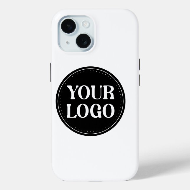 Stylish Black QR Code Design | Elegant Brand Case-Mate iPhone Case (Back)