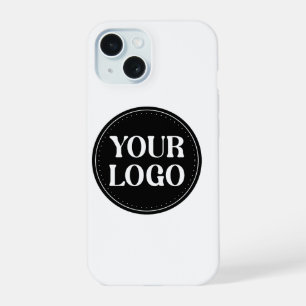 Stylish Black QR Code Design Elegant Brand iPhone 15 Case