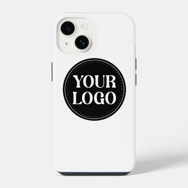 Stylish Black QR Code Design | Elegant Brand iPhone Case (Back)