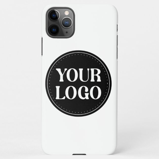 Stylish Black QR Code Design | Elegant Brand iPhone Case (Back)