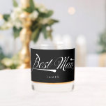 Stylish Black Retro Typography Best Man Groomsmen  Whiskey Glass<br><div class="desc">Stylish Black Retro Typography Best Man Groomsmen Whiskey Glass</div>