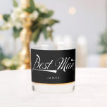 Stylish Black Retro Typography Best Man Groomsmen  Whiskey Glass<br><div class="desc">Stylish Black Retro Typography Best Man Groomsmen Whiskey Glass</div>