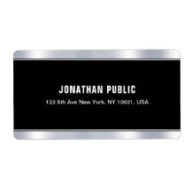 Stylish Black Silver Elegant Template Shipping
