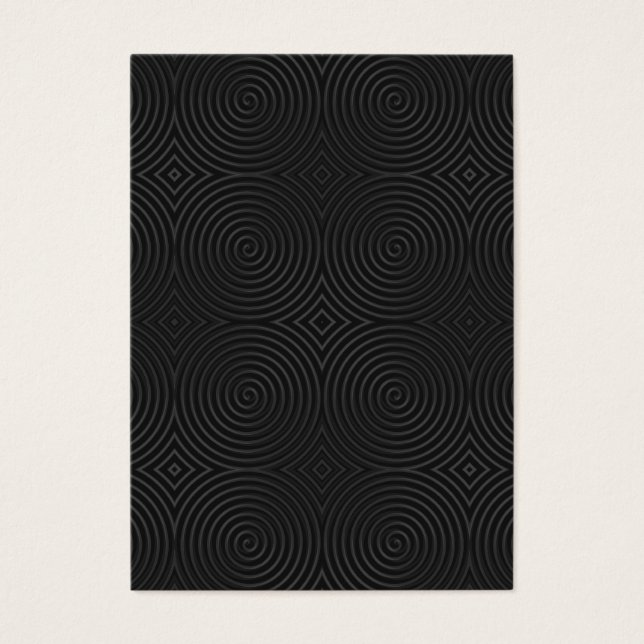 Stylish, black spirals design. (Front)