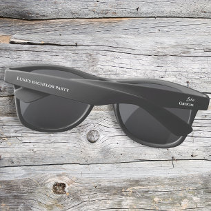 Stylish Black & White Bachelor Party Sunglasses