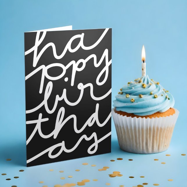 Stylish Black White Business Happy Birthday Card (Creator Uploaded)