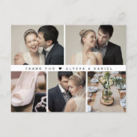 Stylish Black White Chic Wedding Photo Collage 
