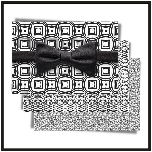 Stylish Black & White Geometric & Tribal Pattern  Wrapping Paper Sheet (Creator Uploaded)