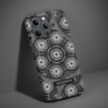 Stylish Black White Modern Mandala Pattern Name Case-Mate iPhone 14 Case<br><div class="desc">Stylish Black White Modern Mandala Pattern Custom Personalised Name iPhone Smart Phone Cases features a black and white mandala pattern with your personalised name in modern script typography. A stylish gift for Christmas,  holidays,  birthday,  Father's Day,  Mother's Day and more. Designed by ©Evco Studio www.zazzle.com/store/evcostudio</div>