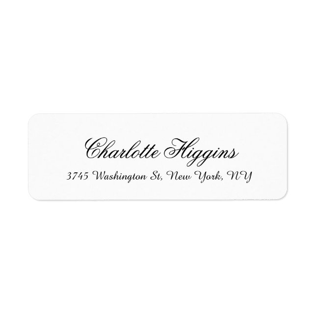 Stylish Black White Plain Elegant Unique Script (Front)