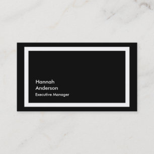 Stylish Black White Professional Modern Business Card