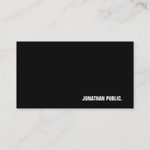 Stylish Black White Red Modern Minimalist Template Business Card
