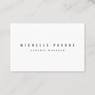 Stylish Black & White Simple Plain Professional Business Card