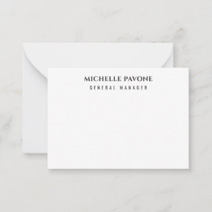 Stylish Black & White Simple Plain Professional Card