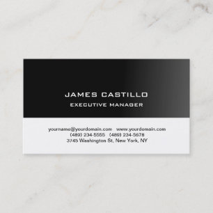 Stylish Black White Unique Modern Professional Business Card