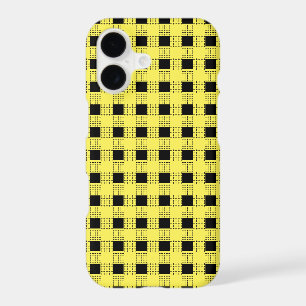 Stylish black & yellow Chequerboard pattern