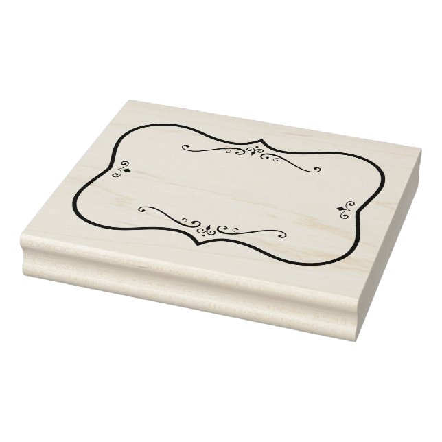 Stylish Blank Label Rubber Stamp (Stamp)