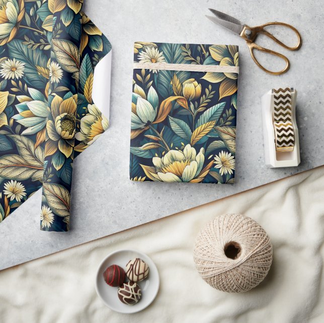 Stylish Blooms Wrapping Paper (Crafts)
