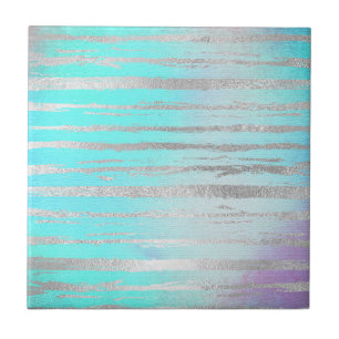 Stylish Blue and Silver Tile