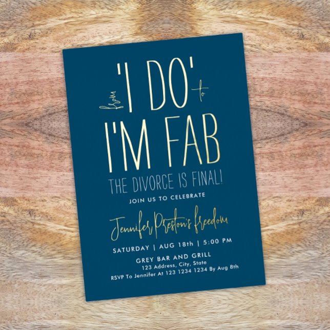 Stylish Blue Divorce Break Up Free Party Fabulous (Creator Uploaded)