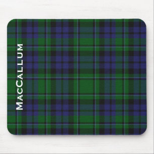 Stylish Blue & Green MacCallum Tartan Plaid Mouse Pad