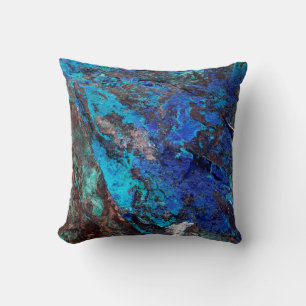 Stylish Blue Marble Stone Cushion