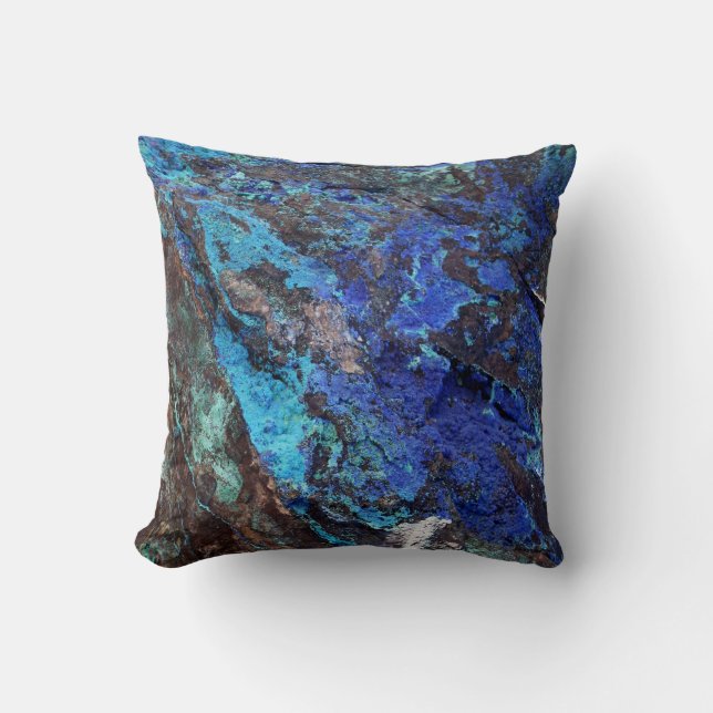 Stylish Blue Marble Stone Cushion (Front)