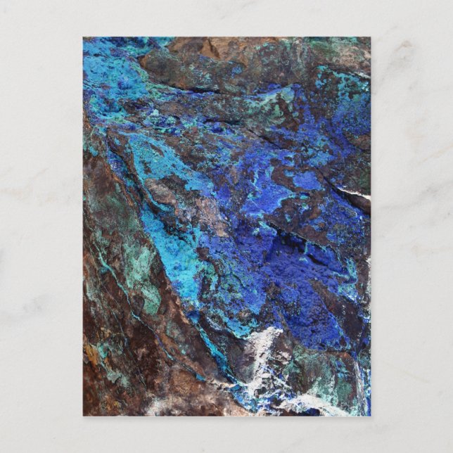 Stylish Blue Marble Stone Postcard (Front)