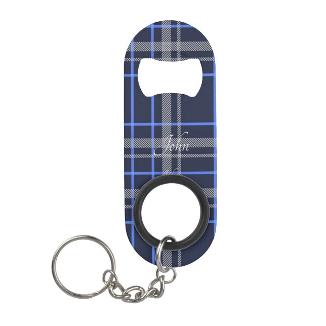 Stylish Blue Plaid  Case-Mate iPhone Case Glass Or (Front)