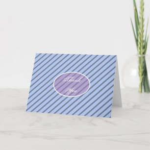 Stylish Blue Purple Lines Thank You Greeting Card