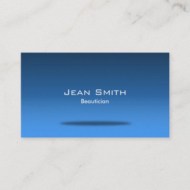 Stylish Blue Room Beautician Business Card (Front)