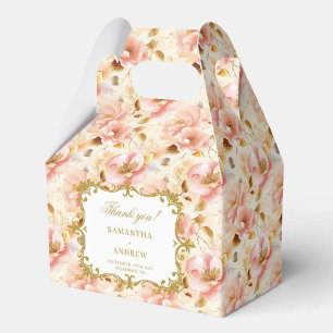 Stylish Blush Gold Boho Wedding Favour Box Keepsak