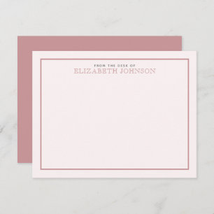 Stylish Blush Pink Formal Script Card