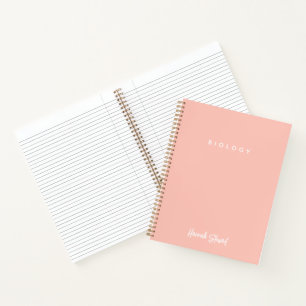 Stylish Blush Pink Minimalist Girly Student Notebook