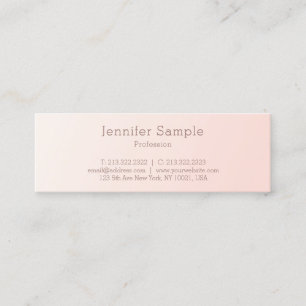 Stylish Blush Pink Modern Simple Design Trendy Mini Business Card