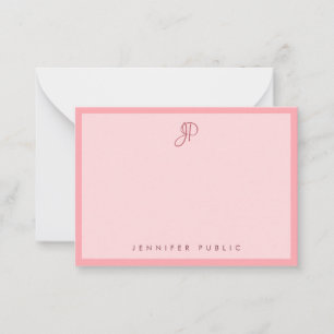 Stylish Blush Pink Template Calligraphy Monogram