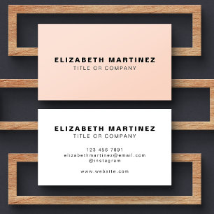 Stylish Blush Pink Trendy Modern Front and Back Business Card