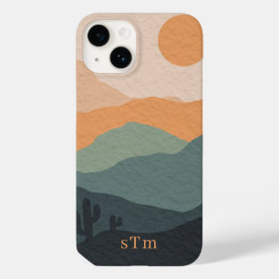 Stylish Boho Earthy Abstract Desert Landscape Case-Mate iPhone 14 Case