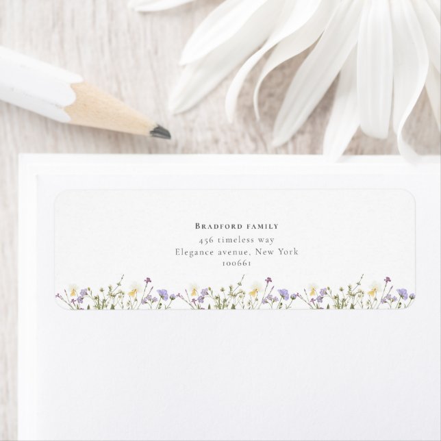 Stylish boho Wildflowers Script Wedding  (Insitu)