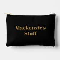 Stylish Bold Gold Typography Black
