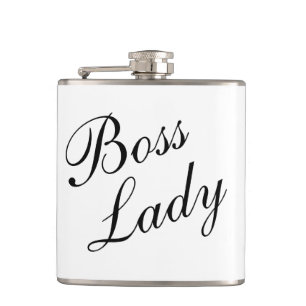 Stylish Boss Lady Hip Flask with Trendy Lettering