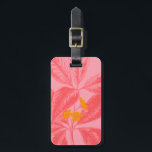Stylish Botanical Leaf Nature Art in Pink and Red Luggage Tag<br><div class="desc">A beautiful botanical illustration of a banana palm frond leaf in lovely shades of pink,  red,  and yellow.</div>