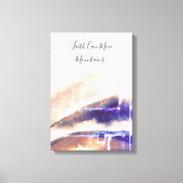 Stylish Brick Grungy Mountains Painting Canvas Print (Front)