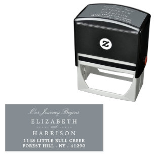 Stylish Bride & Groom Self-inking Stamp